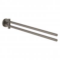 Полотенцедержатель двойной Grohe Essentials поворотный 40 371 AL1 тёмный графит матовый