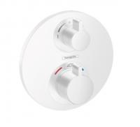 Термостат Hansgrohe Ecostat S (внешняя часть для 2 потребителей) 15758700 матовый белый