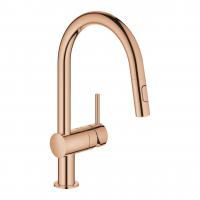Смеситель для кухни Grohe Minta с выдвижным изливом 32 321 DA2 тёплый закат