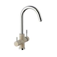 Смеситель для кухни Paini Cox под фильтр 7894643CR3V11L2KM бежевый гранит/хром