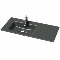 Раковина стеклянная Jacob Delafon Vox 1000х460 мм полочка справа EB2103-DD2 глянцевый серый