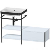Консоль с раковиной Duravit Happy D.2 Plus 1200х490 мм HP4750N9797 чёрный/светло-голубой матовый