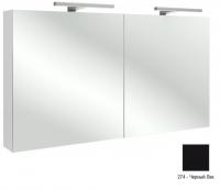 Зеркальный шкаф Jacob Delafon 1200х650х143 мм EB798RU-274 чёрный глянцевый