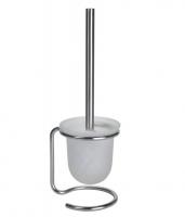 Туалетный ёрш Bemeta Omega напольный, белая щётка 104113102 хром