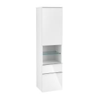 Пенал Villeroy & Boch Venticello 404х372х1546 мм петли справа A95211RE белое стекло