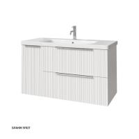 Тумба под раковину Caprigo Rain 100 976х446 мм (2 ящика, 1 дверь) 36515L SF-027 бланж