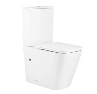 Унитаз напольный с крышкой-сиденьем и бачком Prato Импресс безободковый (торнадо) СО-6003А белый