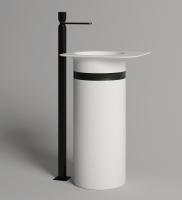 Раковина напольная Salini Ninfea 540x447 мм S-Stone 130221M белый матовый