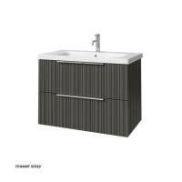 Тумба под раковину Caprigo Rain 80 770х446 мм (2 ящика) 36512 SF-019 графит