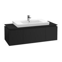 Тумба под раковину Villeroy & Boch Legato 1400х500 мм B69800PD лак чёрный матовый