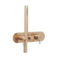 Смеситель встраиваемый Ravak Espirit ES 068.60RGB.O3+S с душевым гарнитуром (для 3 потребителей) X070356 матоое розовое золото