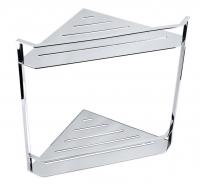 Полка для душа угловая двойная Bemeta Cytro 240х240 мм 146208202 хром