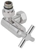 Вентиль 3D Сунержа крест левый 1/2"НР х 3/4"НГ 00-1410-1234 хром