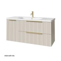 Тумба под раковину Caprigo Rain 120 1166х446 мм (2 ящика, 1 дверь) 36517L SF-046 крем лайт