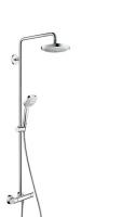 Душевая система с термостатом для душа Hansgrohe Croma Select E Showerpipe 180 2jet 27256400 белый/хром