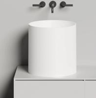 Раковина накладная Salini Armonia 04 Ø460 мм S-Sense 130118G белый глянец