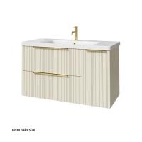 Тумба под раковину Caprigo Rain 100 976х446 мм (2 ящика, 1 дверь) 36515R SF-046 крем лайт