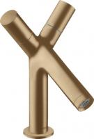 Смеситель для раковины Axor Starck 80 ComfortZone 10030140 шлифованная бронза