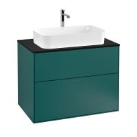 Тумба под раковину Villeroy & Boch Finion 800х501 мм F22200GS кедр/чёрный