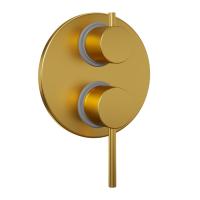 Смеситель встраиваемый Paini Cox (для 2 потребителей) 78PJ6911 матовое золото