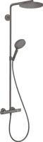Душевая система с термостатом для душа Hansgrohe Raindance Select S Showerpipe 240 1jet 27633340 шлифованный чёрный хром