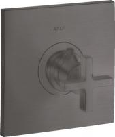 Термостат Axor Citterio HighFlow (внешняя часть) 39716340 шлифованный чёрный хром