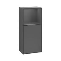 Тумба Villeroy & Boch Finion 418х270х936 мм петли слева F500GKGK матовый антрацит/матовый антрацит