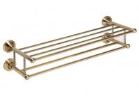 Полка для полотенец с вешалкой Bemeta Retro 665 мм 144102257 бронза