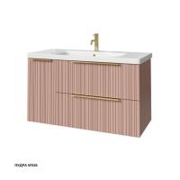 Тумба под раковину Caprigo Rain 100 976х446 мм (2 ящика, 1 дверь) 36515L SF-026 пудра