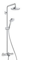 Душевая система с термостатом для ванны Hansgrohe Croma Select S Showerpipe 180 2jet 27351400 белый/хром