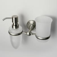 Дозатор для жидкого мыла и стакан WasserKraft Ammer K-7089 никель