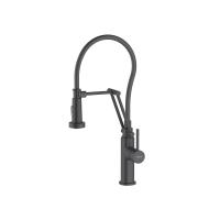 Смеситель для кухни Aquatek Европа профессиональный AQ1388MB чёрный матовый