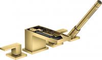Смеситель для ванны Axor MyEdition на 4 отверстия (без панели) 47432990 полированное золото