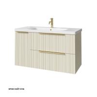 Тумба под раковину Caprigo Rain 100 976х446 мм (2 ящика, 1 дверь) 36515L SF-046 крем лайт