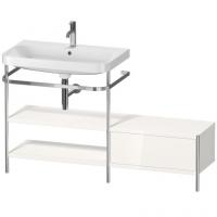 Консоль с раковиной Duravit Happy D.2 Plus 1400х490 мм HP4852O2222 хром/белый глянец