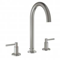 Смеситель для раковины Grohe Atrio M-Size на 3 отверстия 20 009 DC3 суперсталь