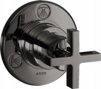 Запорный/переключающий вентиль Axor Citterio Trio/Quattro (внешняя часть) 39925330 полированный чёрный хром
