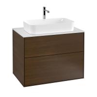 Тумба под раковину Villeroy & Boch Finion 800х501 мм F22100GN орех/белый