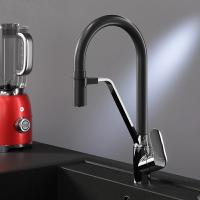 Смеситель для кухни AM.PM Like под фильтр и гибким изливом F8007802 хром/чёрный