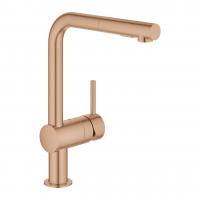 Смеситель для кухни Grohe Minta с выдвижным изливом 30 274 DL0 тёплый закат матовый