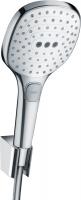 Душевой гарнитур Hansgrohe Raindance Select E 120 3jet с держателем и шлангом 160 см 26720400 белый/хром
