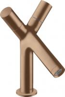 Смеситель для раковины Axor Starck 80 ComfortZone 10030310 шлифованное красное золото