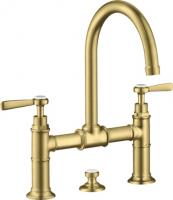 Смеситель для раковины Axor Montreux 220 ComfortZone на 2 отверстия 16511950 шлифованная медь