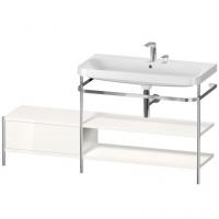 Консоль с раковиной Duravit Happy D.2 Plus 1600х490 мм HP4848E2222 хром/белый глянец