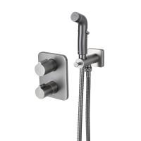 Комплект гигиенического душа Lemark Bronx встраиваемый LM3740GM графит