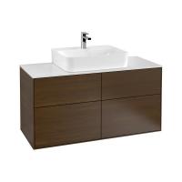 Тумба под раковину Villeroy & Boch Finion 1200х501 мм F13100GN орех/белый