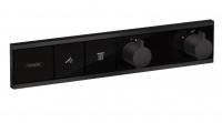 Термостат Hansgrohe RainSelect (внешняя часть для 2 потребителей) 15380670 матовый чёрный