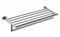 Полка для полотенец с вешалкой Bemeta Omega 655 мм 104205072 хром
