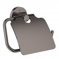 Держатель туалетной бумаги с крышкой Grohe Essentials 40 367 A01 тёмный графит