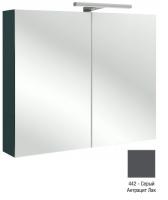 Зеркальный шкаф Jacob Delafon 800х650х143 мм EB1364-442 серый антрацит глянцевый